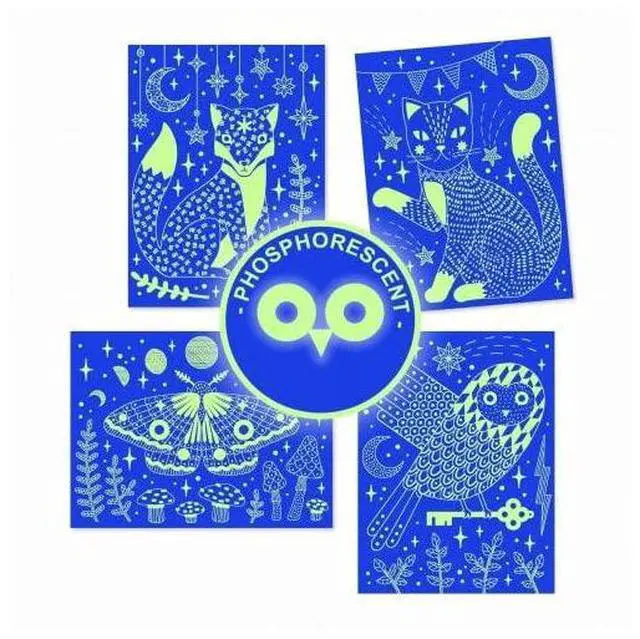 Main image of DJECO at Night Scratch Cards, Multicoloured