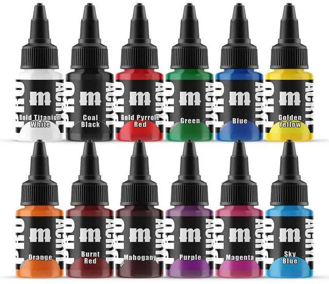 Main image of Monument Hobbies PRO Acryl 22ml Acrylic Paint Set - Miniature Paint for Wargames - Non Toxic Acrylic Paint Compatible with Both Brush and Airbrush Painting Techniques - Ninjon Series