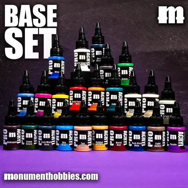 Alt view image 3 of 7 - Monument Hobbies PRO Acryl 22ml Acrylic Paint Set - Miniature Paint for Wargames - Non Toxic Acrylic Paint Compatible with Both Brush and Airbrush Painting Techniques - Ninjon Series