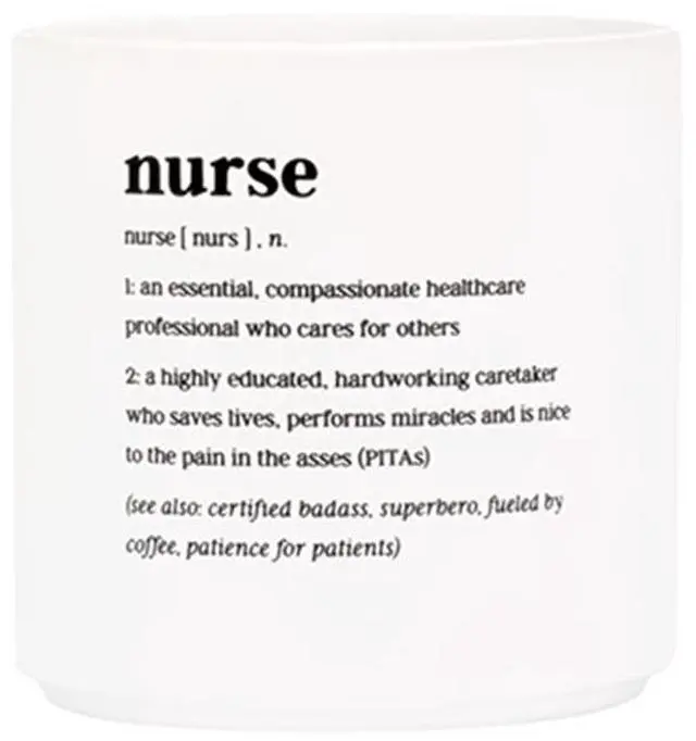 Main image of About Face Designs Defined Nurse Appreciation Gift Stoneware Planter, 4.5" Dia x 4.5" H, Nurse