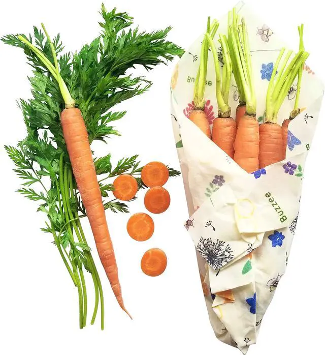 Alt view image 5 of 7 - Buzzee Reusable Food Wraps - Multi 3 Pack Assorted Prints Plastic Free Organic Cotton Beeswax Food Storage