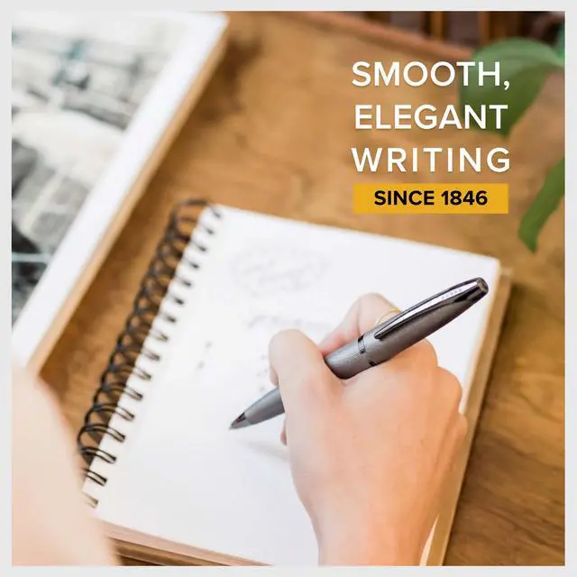 Alt view image 2 of 7 - Cross ATX Sandblasted Titanium Gray Ballpoint Pen - Refillable Pen for Smooth Writing - Black Ink - Comfortable Grip - Long-Lasting - Professional Office Supplies - Gift Box Included