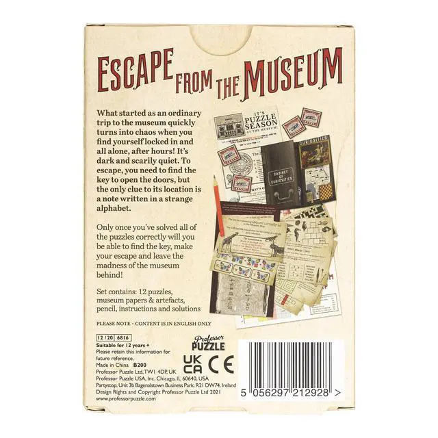 Alt view image 3 of 6 - Escape From the Museum Escape Room Game