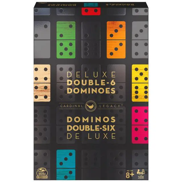 Alt view image 5 of 7 - Spin Master Games Legacy Deluxe Double-6 Dominoes Classic Game