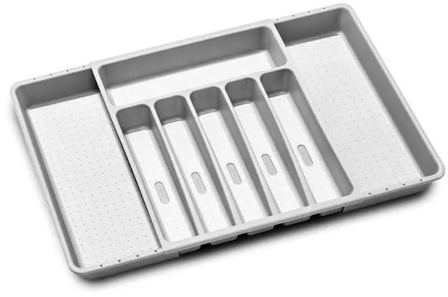 Main image of Madesmart Basic Expandable Cutlery Tray - Soft Grey 4534-11