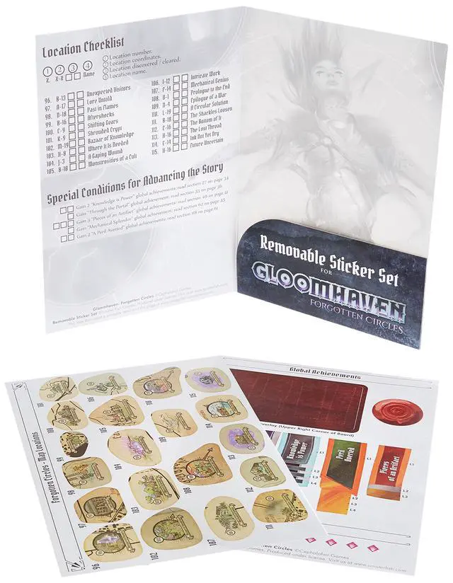 Alt view image 3 of 3 - Cephalofair Games Gloomhaven Sticker Set: Forgotten Circle