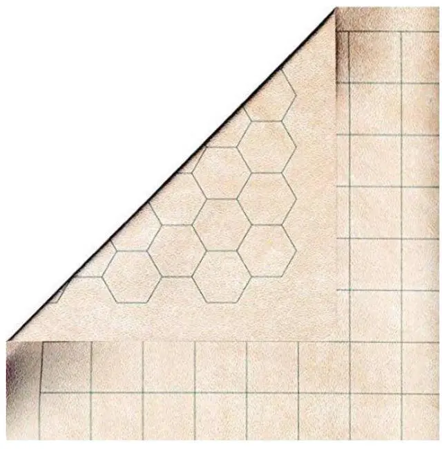 Main image of MegaMat - Reversible - 34 1/2 X 48 Oyster Vinyl 1.5" Squares & 1.5" Hexes