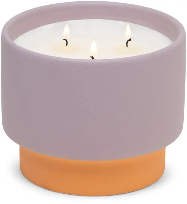 Main image of Paddywax Scented Candles Colour Block Collection Candle in Reusable Ceramic Jar, 170 Grams, Violet & Vanilla