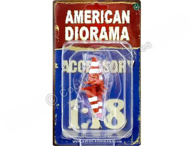 Alt view image 6 of 6 - American Diorama Traffic Cones Accessory Set of 4 Pieces for 1/18 Scale Models