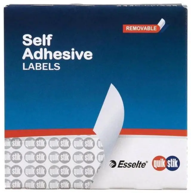 Main image of Quikstik Circle Label Dispenser 650 Labels, Silver, 14 mm (650 Pieces)