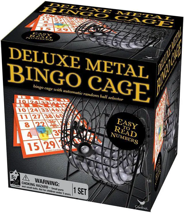 Main image of Deluxe Metal Bingo Cage Set for Adults, Families and Kids Ages 6 and up, by Spin Master