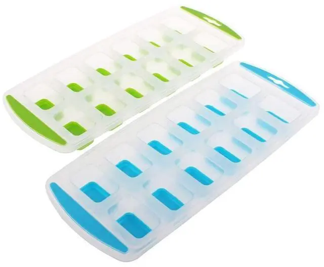 Main image of Appetito Easy Release 12 Cube Rectangular Ice Tray Set of 2