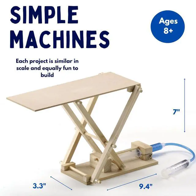 Alt view image 7 of 7 - PATHFINDERS STEM Kit- Hydraulics 4-in-1 Build 4 Hydraulic Machines | Engineering Model Kit for Kids 8+ | Educational Science Toy | Learn Physics & Mechanics | Wooden DIY Project
