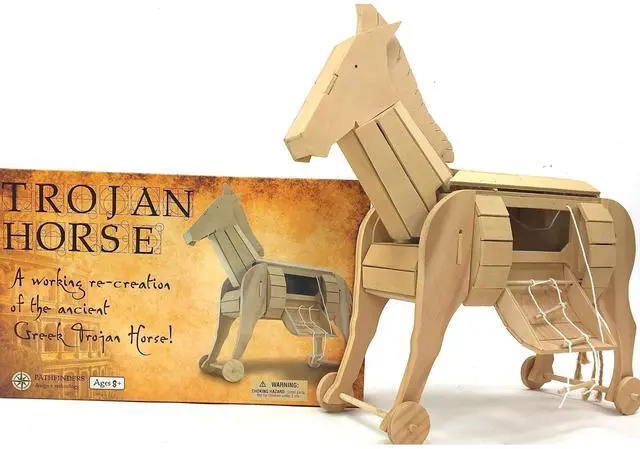 Main image of PATHFINDERS STEM Kit Trojan Horse Model | DIY Wooden Craft Kit for Kids 10-14 | Girls Arts & Crafts STEM Gift | Ancient Greek History Project | Hands-On Educational Toy Engineering and Science