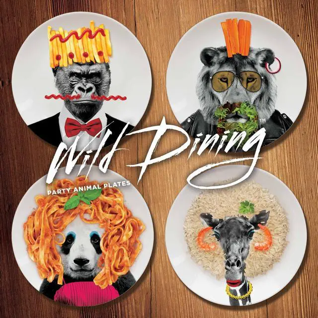 Alt view image 4 of 4 - MUSTARD - Wild Dining Dinner Plate I Funny Dinner Plate I 100% Ceramic I 9-inch Plate I Funny Plate with Goofy Pet Print I Gift Idea for Students | Dishwasher Microwave and Food Safe (Cat)