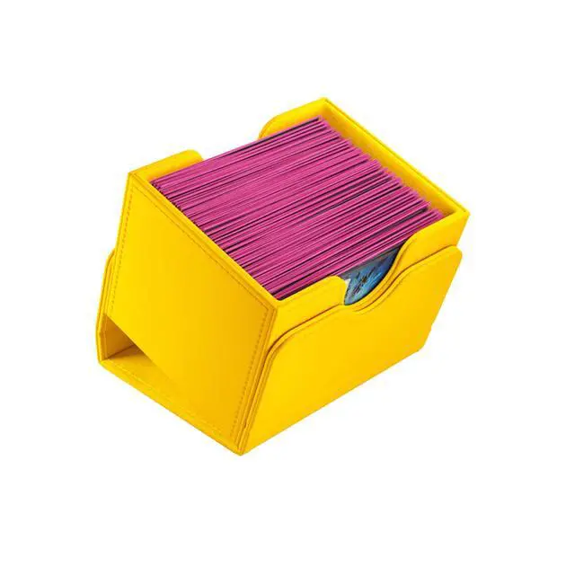 Alt view image 4 of 5 - GameGenic Deck Box Sidekick XL Yellow 100CT Durable and Sturdy TCG, OCG, CCG Card Storage Compatible with Pokemon, Yugioh, Commander, and MTG Magic: The Gathering Cards