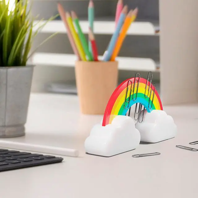 Alt view image 2 of 7 - Rainbow Paperclip Holder Magnet Office Desktop Desk Organiser by Mustard