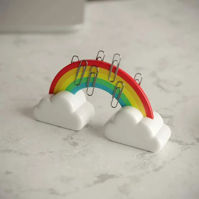 Alt view image 6 of 7 - Rainbow Paperclip Holder Magnet Office Desktop Desk Organiser by Mustard
