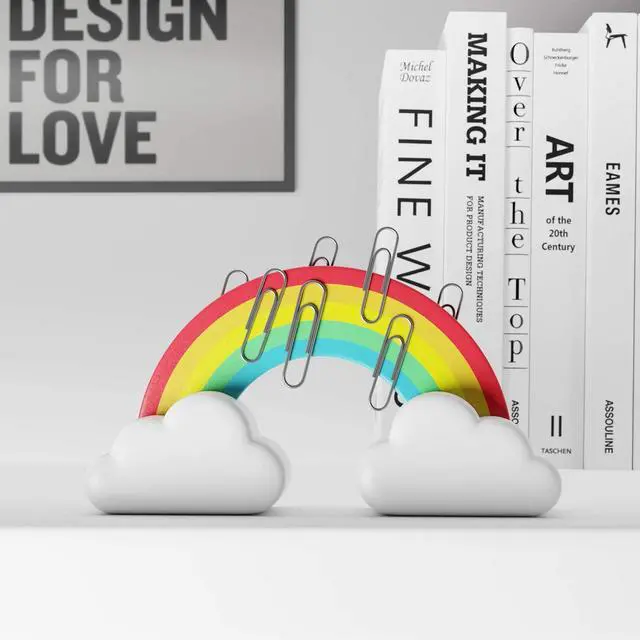 Alt view image 7 of 7 - Rainbow Paperclip Holder Magnet Office Desktop Desk Organiser by Mustard