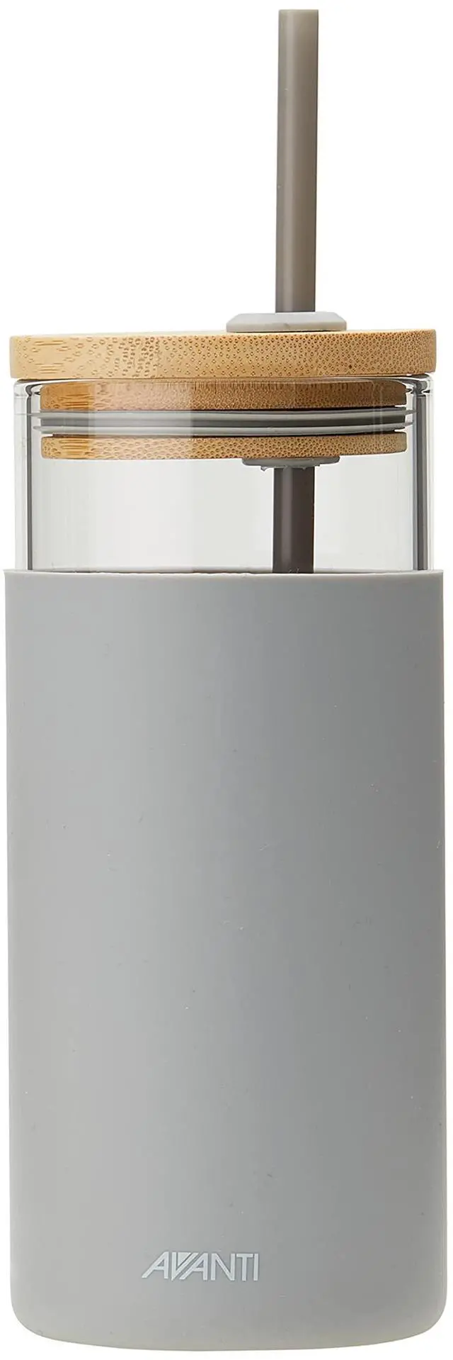 Main image of Glass Smoothie Tumbler - 500ml - Grey