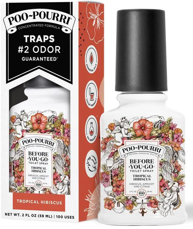 Main image of Poo-Pourri Before-You-Go Toilet Spray, Tropical Hibiscus, 2 Fl Oz - Hibiscus, Apricot and Citrus