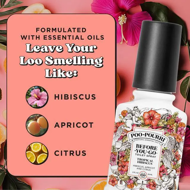 Alt view image 3 of 7 - Poo-Pourri Before-You-Go Toilet Spray, Tropical Hibiscus, 2 Fl Oz - Hibiscus, Apricot and Citrus
