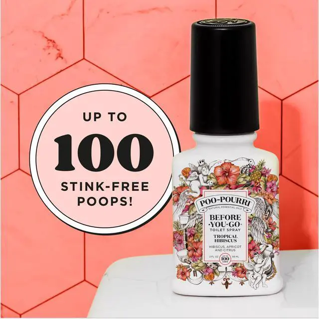 Alt view image 4 of 7 - Poo-Pourri Before-You-Go Toilet Spray, Tropical Hibiscus, 2 Fl Oz - Hibiscus, Apricot and Citrus
