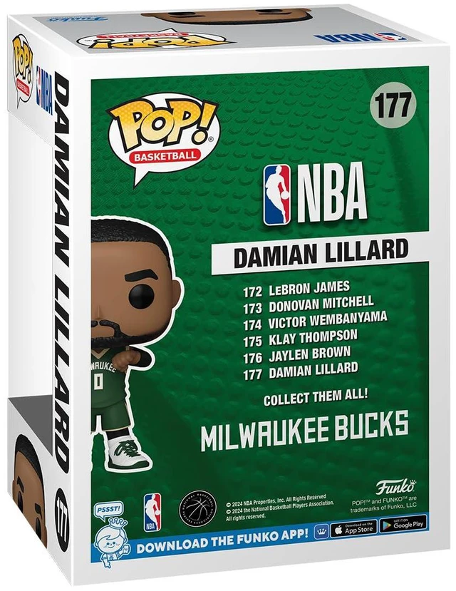 Alt view image 3 of 7 - Funko POP! NBA: Bucks - Damian Lillard - 83408