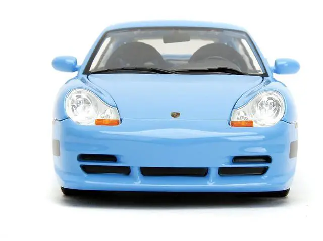 Alt view image 16 of 20 - Porsche 911 GT3 RS Light Blue with Black Accents "Fast & Furious" Movie 1/24 Diecast Model Car by Jada