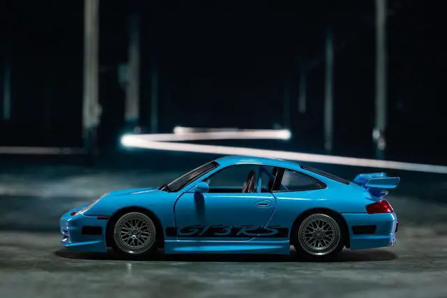 Alt view image 20 of 20 - Porsche 911 GT3 RS Light Blue with Black Accents "Fast & Furious" Movie 1/24 Diecast Model Car by Jada