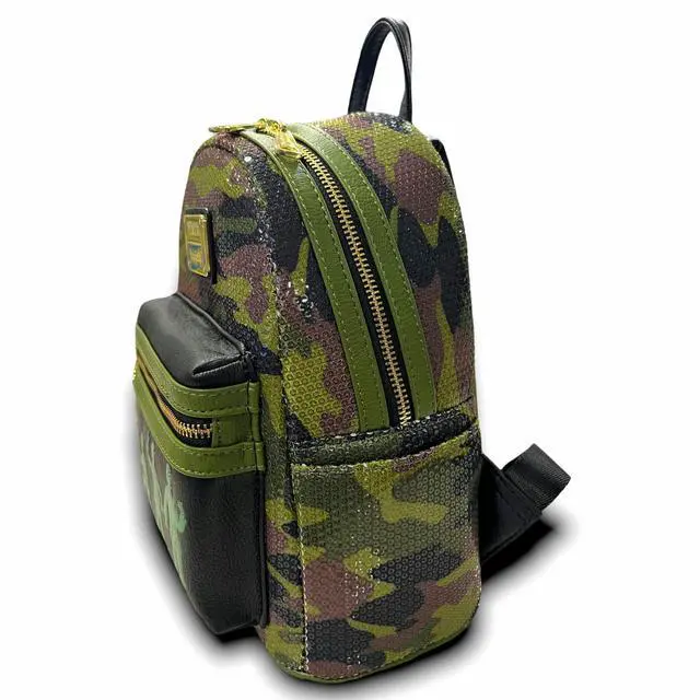 Alt view image 3 of 5 - Loungefly GT Exclusive Disney Pixar Toy Story Army Men Camo Sequin Mini Backpack