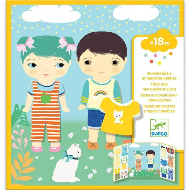 Alt view image 3 of 3 - Djeco Clothes Removable Stickers Set