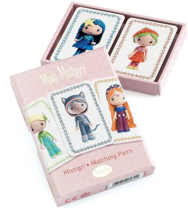 Main image of DJECO 36970 Tinyly Mini Mistigri juego de cartas Skill Games, Multicoloured