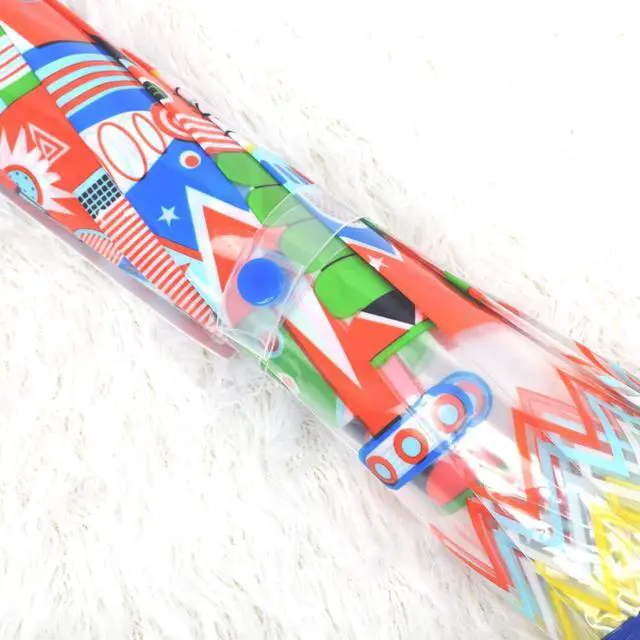 Alt view image 5 of 7 - DJECO - Transparent Dome Umbrella with Colorful Robot Design - Rain Protection - Unique Retro Robot Design - Child-Safe Mechanism - Durable and Waterproof