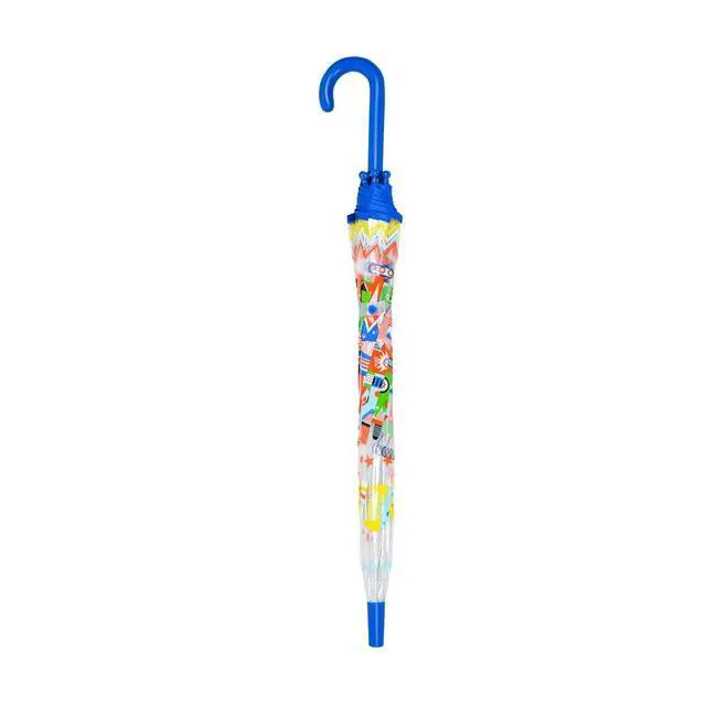 Alt view image 7 of 7 - DJECO - Transparent Dome Umbrella with Colorful Robot Design - Rain Protection - Unique Retro Robot Design - Child-Safe Mechanism - Durable and Waterproof