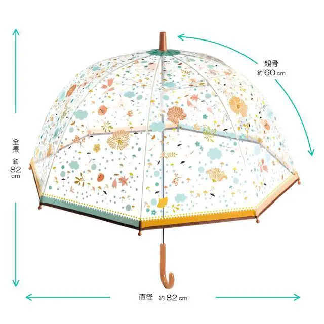 Alt view image 2 of 7 - DJECO Mommy & Me Umbrella Little Flowers - Adult Size, Safety Pink