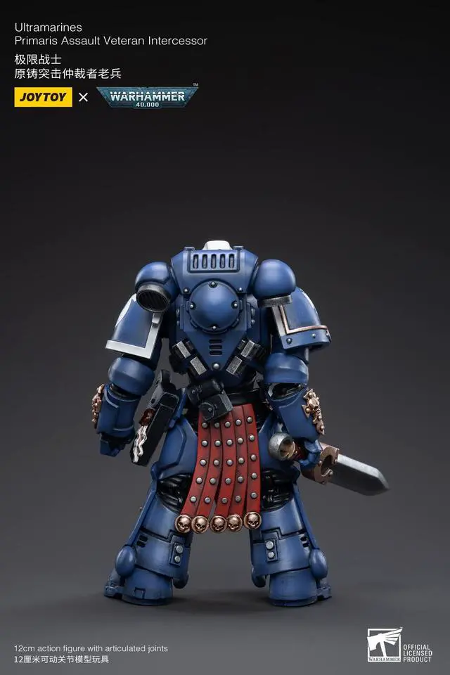 Alt view image 3 of 7 - BLOOMAGE JOYTOY (BEIJING) TECH Warhammer 40k: Ultramarines Primaris Assault Vet Intercessor 1:18 Scale Action Figure