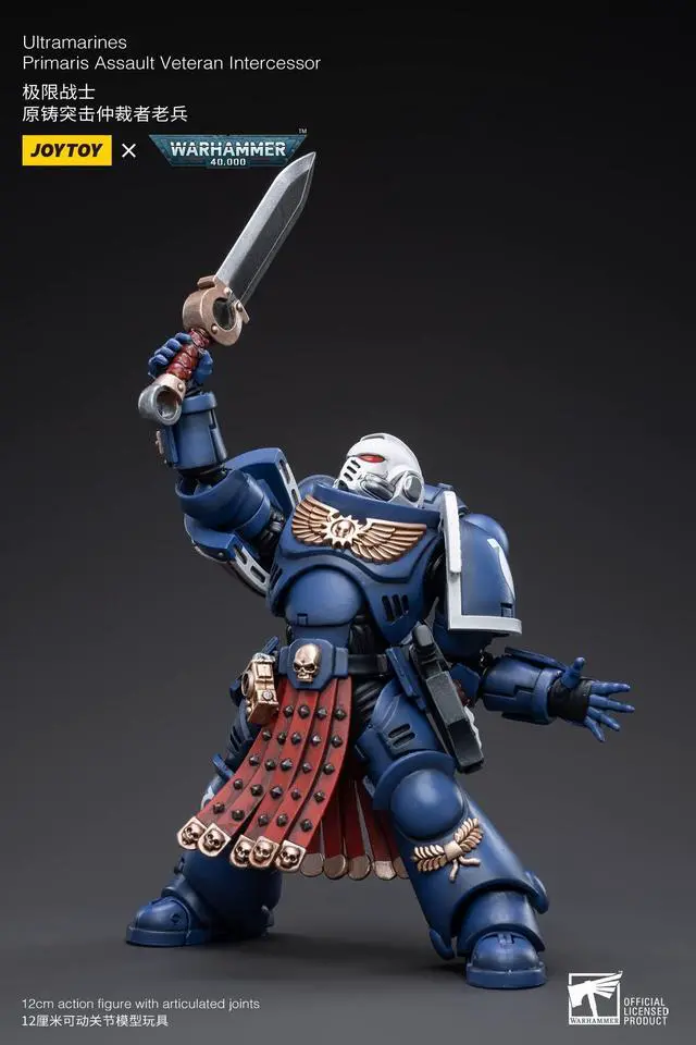 Alt view image 2 of 7 - BLOOMAGE JOYTOY (BEIJING) TECH Warhammer 40k: Ultramarines Primaris Assault Vet Intercessor 1:18 Scale Action Figure