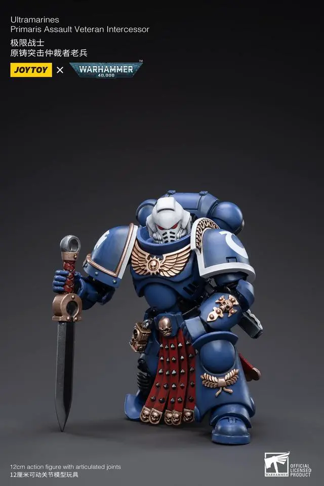 Alt view image 5 of 7 - BLOOMAGE JOYTOY (BEIJING) TECH Warhammer 40k: Ultramarines Primaris Assault Vet Intercessor 1:18 Scale Action Figure