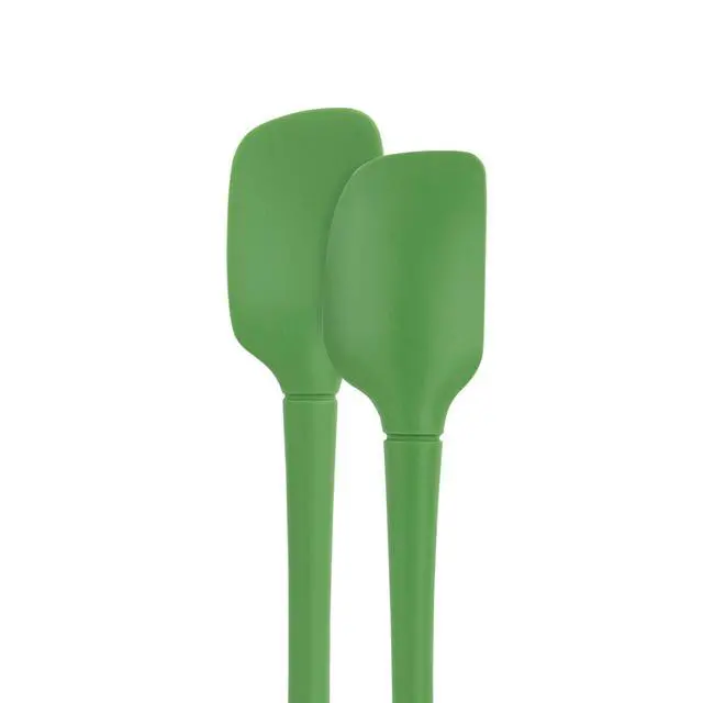Alt view image 3 of 4 - Tovolo Flex Core Mini Silicone Spatula Spoonula Set of 2 for Cast Iron Non Stick Cooking & Baking, Dishwasher Safe Spatula & Spoonula All Silicone Heat Resistant BPA Free Kitchen Utensil, Pesto Green