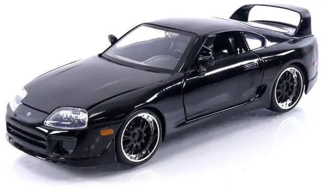 Alt view image 5 of 9 - 1995 Toyota Supra Black "Fast & Furious" Movie 1/24 Diecast Model Car by Jada