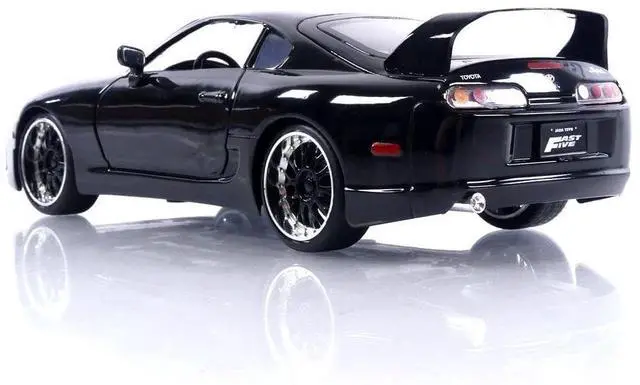Alt view image 7 of 9 - 1995 Toyota Supra Black "Fast & Furious" Movie 1/24 Diecast Model Car by Jada