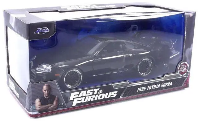 Alt view image 9 of 9 - 1995 Toyota Supra Black "Fast & Furious" Movie 1/24 Diecast Model Car by Jada