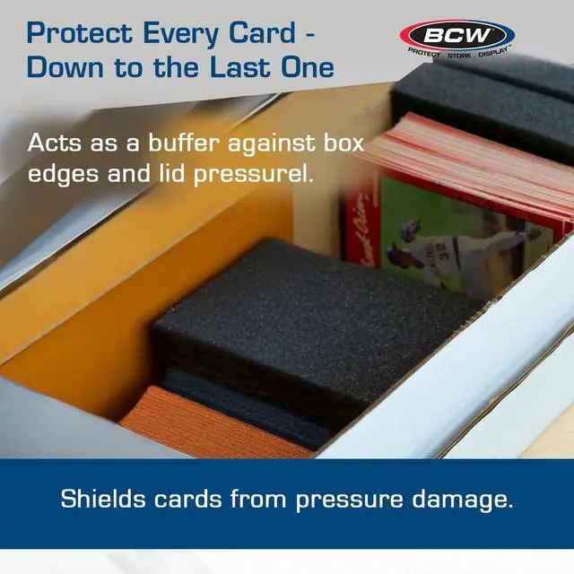 Alt view image 4 of 6 - BCW Monster Pads - 20 Pack | Card Dividers for Trading Card Storage Boxes | Acid-Free Foam Inserts | Expanding Foam Spacers for Cards | Protect & Organize Collectible Cards