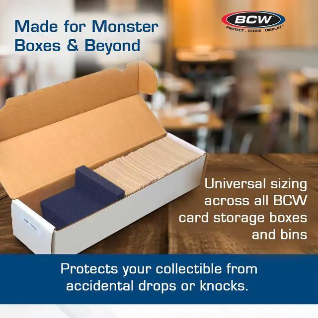 Alt view image 5 of 6 - BCW Monster Pads - 20 Pack | Card Dividers for Trading Card Storage Boxes | Acid-Free Foam Inserts | Expanding Foam Spacers for Cards | Protect & Organize Collectible Cards