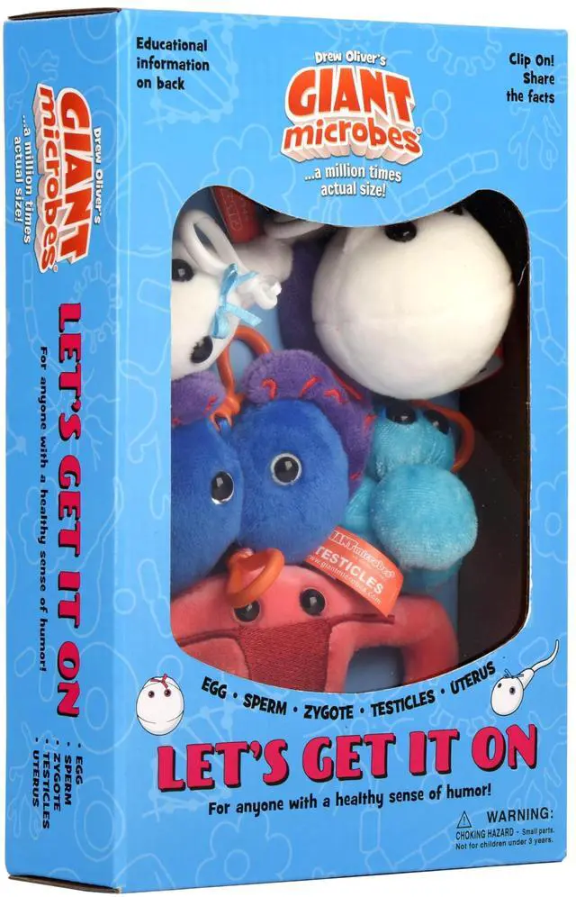 Main image of GIANT MICROBES Lets Get it On Themed Gift Box, Funny Doctor Gifts, Funny Nurse Gift, Labor and delivery Nurse Gifts, Plush Keychain, Uterus Plush Toy, Reproductive System Model