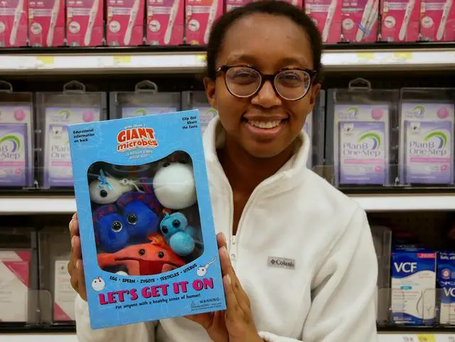 Alt view image 6 of 7 - GIANT MICROBES Lets Get it On Themed Gift Box, Funny Doctor Gifts, Funny Nurse Gift, Labor and delivery Nurse Gifts, Plush Keychain, Uterus Plush Toy, Reproductive System Model