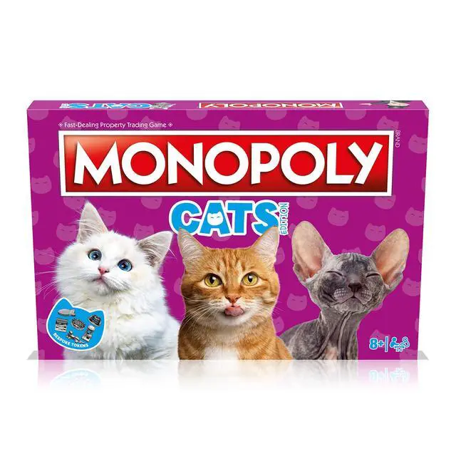 Alt view image 2 of 6 - Cats Monopoly Board Game English Edition, Play with Your Favourite felines with Bespoke Tokens and Trade Your Way to Success, Fun Family Board Game for Ages 8 and up