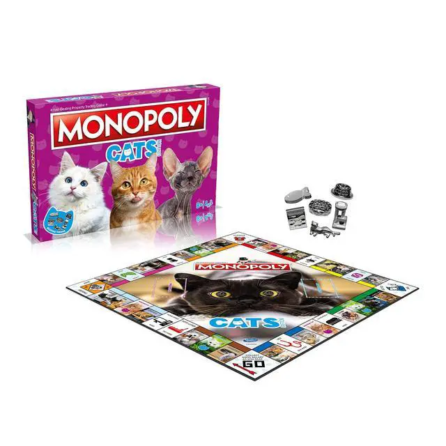 Alt view image 3 of 6 - Cats Monopoly Board Game English Edition, Play with Your Favourite felines with Bespoke Tokens and Trade Your Way to Success, Fun Family Board Game for Ages 8 and up