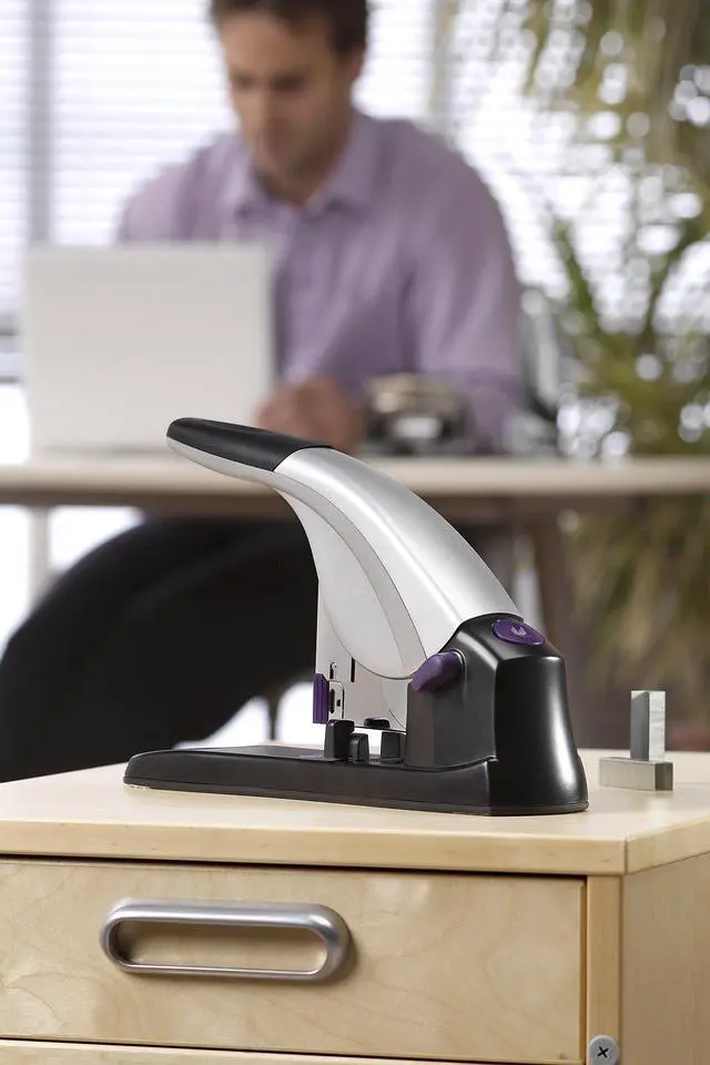 Alt view image 3 of 5 - Rexel Mercury Stapler, 120 Sheet Capacity, Metal Body, Includes Staples, Silver and Black, 2100922